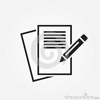 notes vector icon isolated on white background . Vector Illustration