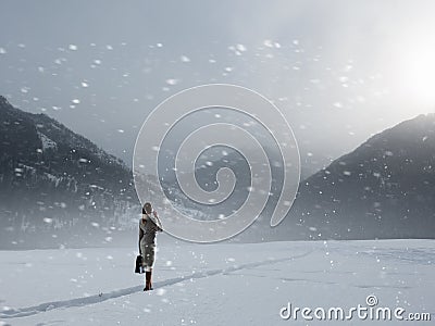 Nothing gonna stop her. Mixed media Stock Photo