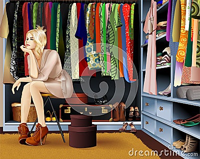 Nothing to wear Stock Photo