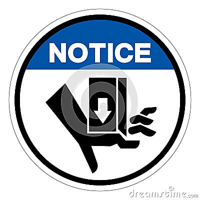 Notice Crush Force From Above Symbol Sign, Vector Illustration, Isolate On White Background Label.EPS10 Vector Illustration