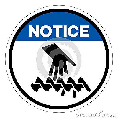 Notice Cutting Hand Hazard Symbol Sign, Vector Illustration, Isolate On White Background Label .EPS10 Vector Illustration