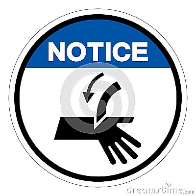 Notice Cutting Hand Symbol Sign, Vector Illustration, Isolate On White Background Label .EPS10 Vector Illustration