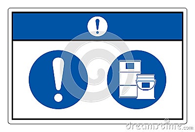 Notice Paint Drum Area Symbol Sign, Vector Illustration, Isolated On White Background Label. EPS10 Vector Illustration