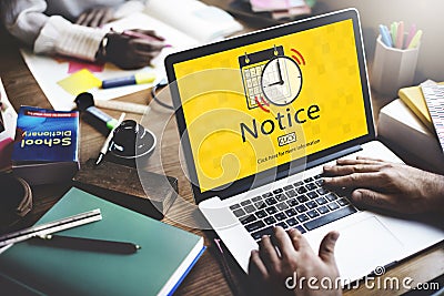 Notice Schedule Notes Important Task Concept Stock Photo