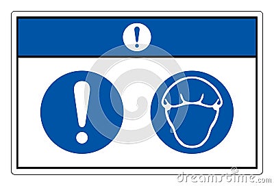 Notice Wear Hairnet Symbol Sign, Vector Illustration, Isolate On White Background Label .EPS10 Vector Illustration