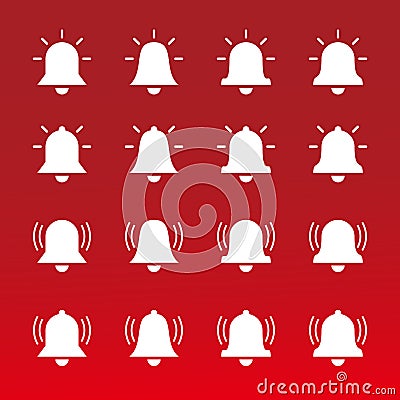 Notification bell icon for incoming messages. smartphone app vector illustration. Vector Illustration