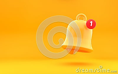 Notification icon. Message bell icon alert and alarm with smartphone reminder. Stock Photo