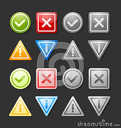 Notification icons Vector Illustration