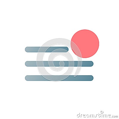 Notification from main menu pixel perfect flat gradient two-color ui icon Vector Illustration
