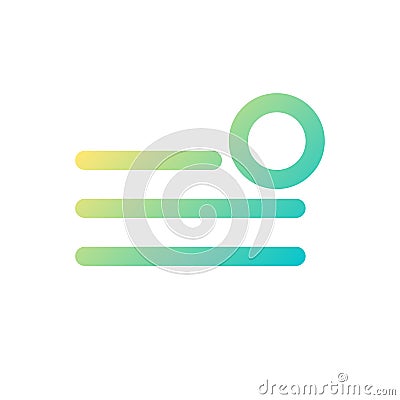 Notification from main menu pixel perfect gradient linear ui icon Vector Illustration