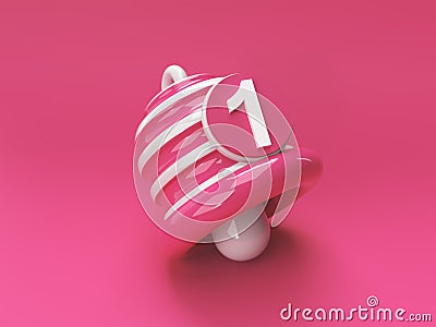 Notification - Minimal Message Bell icon alert and Alarm Social Media element. 3d rendering Stock Photo