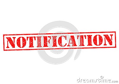 NOTIFICATION Stock Photo