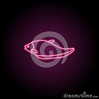 Notopterus neon icon. Simple thin line, outline vector of fish icons for ui and ux, website or mobile application Stock Photo