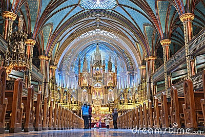 Notre Dame Basilica Editorial Stock Photo