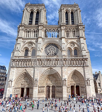 Notre-Dame Cathedral, Paris, France Editorial Stock Photo