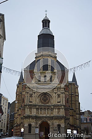 Notre-dame De Bon Secours Church in Trouville-sur-mer, France Editorial Stock Photo