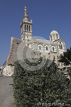 Notre-Dame de la Garde in Marseille Stock Photo