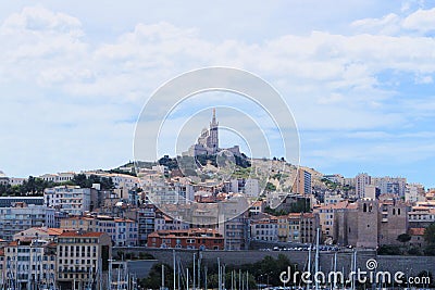 Notre-Dame de la Garde - Marseilles Stock Photo