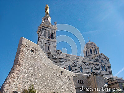 Notre dame de la guarde catholic basilic in marseilles, france Stock Photo