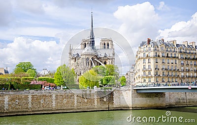 Notre Dame de Paris Catholic Christian Cathedral Stock Photo