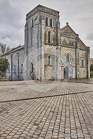 Notre dame fin des terres church. Soulac sur mer. France Stock Photo