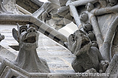 Notre-Dame Gargoyles Stock Photo