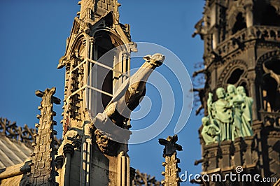 Notre-Dame Gargoyles, Paris Stock Photo