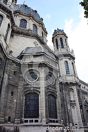 Notre Dame Paris with gargoyles cathedral in France. Stock Photo