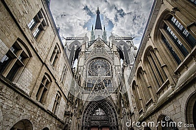 Notre-dame in Rouen France Editorial Stock Photo