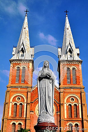 Notre Dame, Saigon, Vietnam Editorial Stock Photo