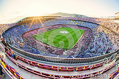 Nou Camp - stadioum of FC Barcelona, Spain Editorial Stock Photo