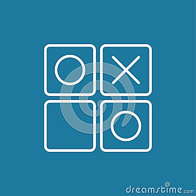 Noughts and crosses game Vector Illustration