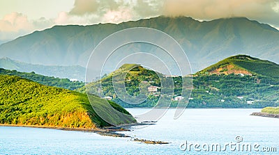 Noumea New Caledonia Sunset Landscape Stock Photo