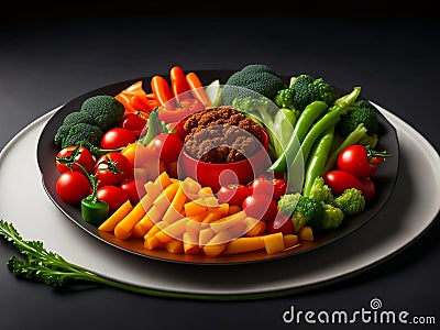 Best Colorful Healthy Vegetables Dish Stock Photo