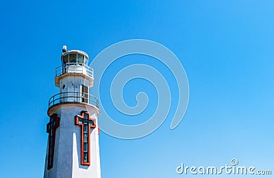 Historic Pacific war memorial lighthouse Corregidor Island, Mani Editorial Stock Photo