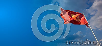 Nova Roma national flag with blank text space on wide background Stock Photo