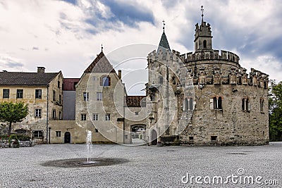 View of the Engelsburg Castle of the Novacella Abbey in South Tyrol, Italy Editorial Stock Photo