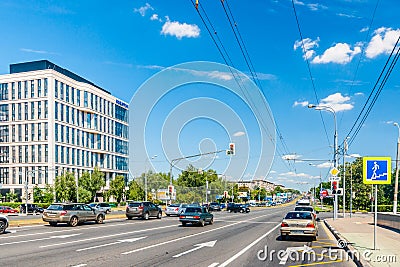 NOVATEK Company building in Leninsky avenue of Moscow Editorial Stock Photo