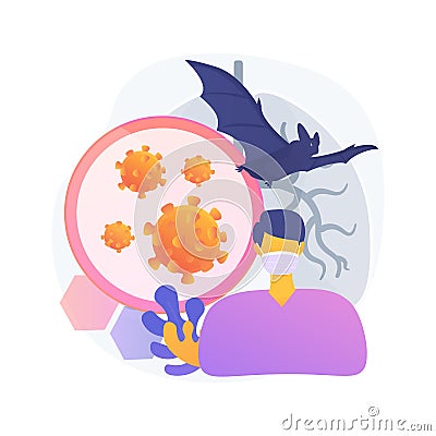 Novel coronavirus nCoV abstract concept vector illustration. Vector Illustration