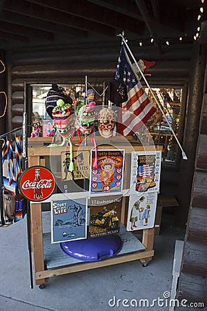 Novelty items, gift shop, Idyllwild, California Editorial Stock Photo