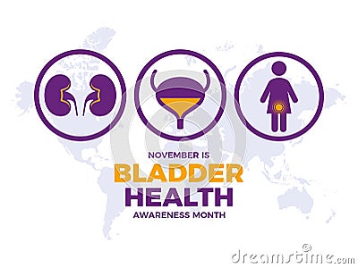 November is Bladder Health Awareness Month vector illustration Vector Illustration