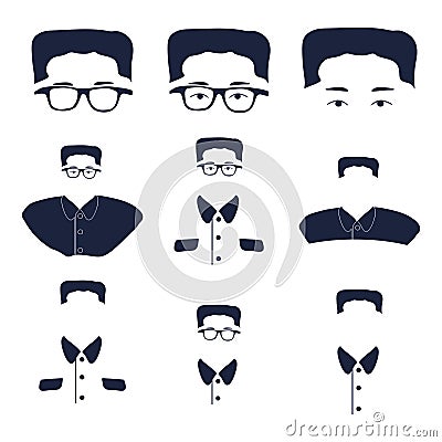 Abstract portrait of Kim Jong-un Vector Illustration