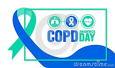 November is COPD Awareness Day background template. Holiday concept. background, banner, placard, card, and poster design Vector Illustration