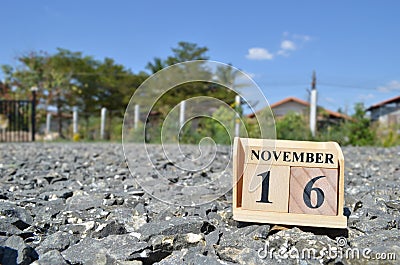 November 16, country background , empty cover background. Stock Photo