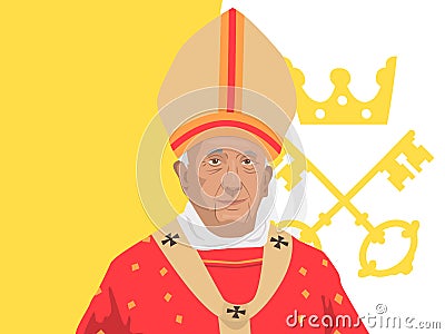 Pope Francis illustration Cartoon Illustration