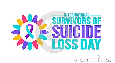 November is International Survivors of Suicide Loss Day background template. Holiday concept. Vector Illustration