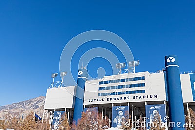 Provo, UT, USA: Lavell Edwards Stadium on the campus of Brigham Young University, primarily used for college Editorial Stock Photo