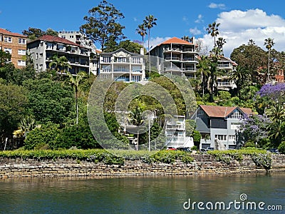 20 November 2022 - Sydney, Australia: Editorial image Mosman Bay with blue sky Editorial Stock Photo