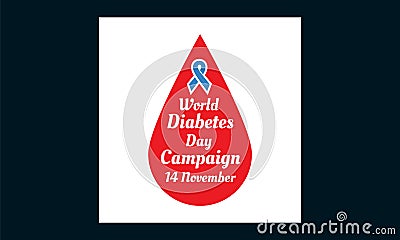 World diabetes day, 14 November, t shirt design, campaign, 2024 Vector Illustration