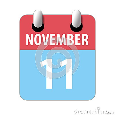 november 11th. Day 11 of month,Simple calendar icon on white background. Planning. Time management. Set of calendar icons for web Stock Photo